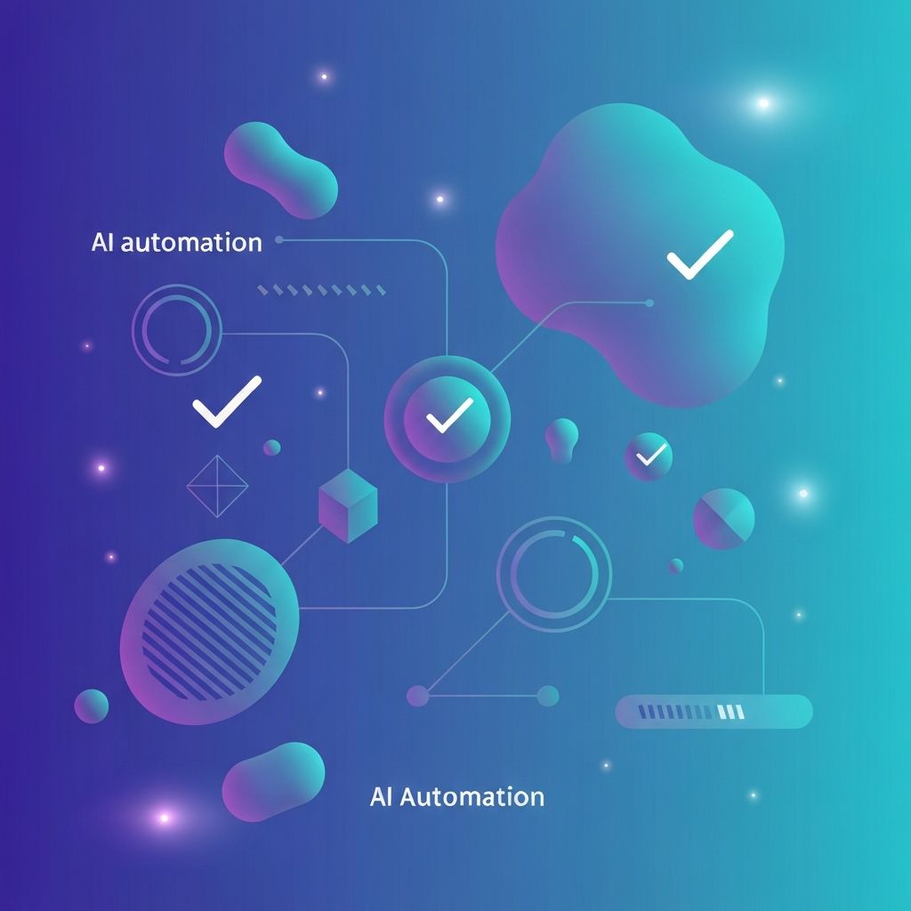 AI-processillustration med automatiserade flöden